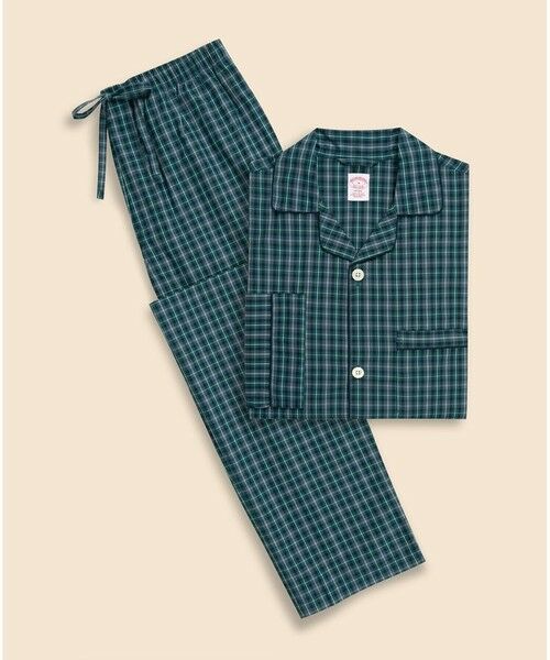Brooks Brothers / ブルックス ブラザーズ ルームウェア | ブロードクロス　タータンチェック　パジャマ（グリーン）