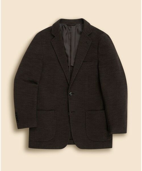 Brooks Brothers / ブルックス ブラザーズ テーラードジャケット | ウール／コットン　ニット　シングル２釦ジャケット　Classic（ブラウン）