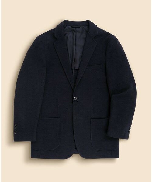Brooks Brothers / ブルックス ブラザーズ テーラードジャケット | ウール／コットン　ニット　シングル２釦ジャケット　Classic（ネイビー）