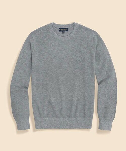 Brooks Brothers / ブルックス ブラザーズ ニット・セーター | スーピマコットン ピケ クルーネックセーター(グレー)