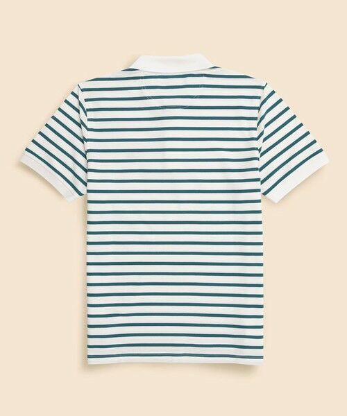 Brooks Brothers / ブルックス ブラザーズ ポロシャツ | コットン ストレッチピケ GFロゴ ストライプ ポロシャツ | 詳細1