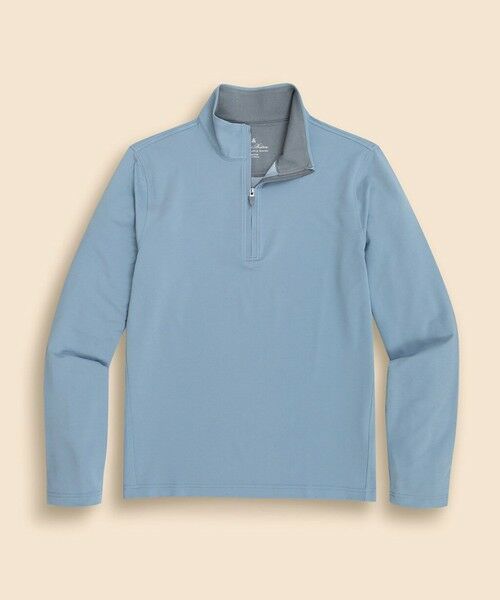 Brooks Brothers / ブルックス ブラザーズ スウェット | ◆オンラインストア限定◆ Performance Series ポリエステルブレンド ストレッチジャージー ハーフジップ モックネックプルオーバー(ブルー)
