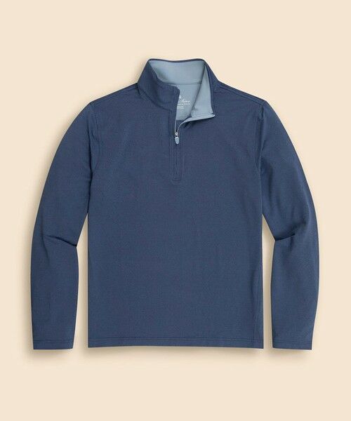Brooks Brothers / ブルックス ブラザーズ スウェット | ◆オンラインストア限定◆ Performance Series ポリエステルブレンド ストレッチジャージー ハーフジップ モックネックプルオーバー(インディゴブルー)
