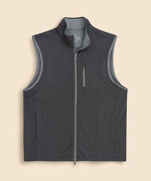 Brooks Brothers / ブルックス ブラザーズ ベスト | ◆オンラインストア限定◆ Performance Series ポリエステルブレンド ストレッチジャージー フルジップ モックネックベスト(グレー)