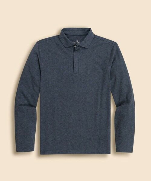Brooks Brothers / ブルックス ブラザーズ ポロシャツ | ◆オンラインストア限定◆ Performance Series コットンブレンド ジップアップ ロングスリーブ ポロシャツ(ブルー)