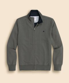 Brooks Brothers / ブルックス ブラザーズ スウェット | コットン／ポリエステル　GFロゴ　ダブルフェイス　モックネック　フルジップ