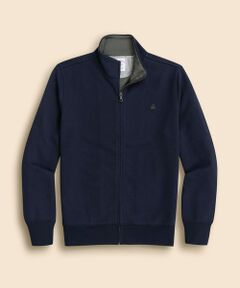 Brooks Brothers / ブルックス ブラザーズ スウェット | コットン／ポリエステル　GFロゴ　ダブルフェイス　モックネック　フルジップ