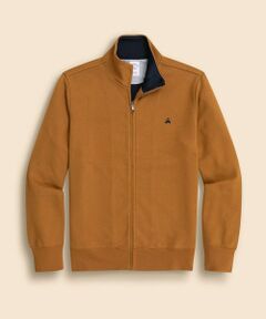 Brooks Brothers / ブルックス ブラザーズ スウェット | コットン／ポリエステル　GFロゴ　ダブルフェイス　モックネック　フルジップ