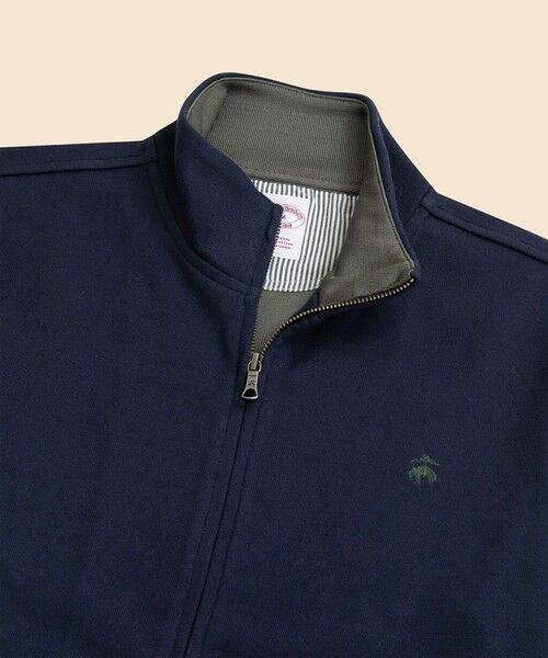 Brooks Brothers / ブルックス ブラザーズ スウェット | コットン/ポリエステル GFロゴ ダブルフェイス モックネック フルジップ | 詳細6