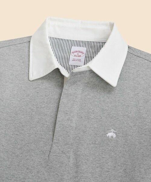 Brooks Brothers / ブルックス ブラザーズ ポロシャツ | コットンジャージー GFロゴ ソリッド ラグビーシャツ | 詳細2