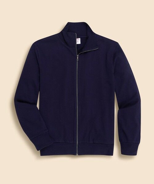 Brooks Brothers / ブルックス ブラザーズ スウェット | コットン　モックネック　フルジップ（ネイビー）