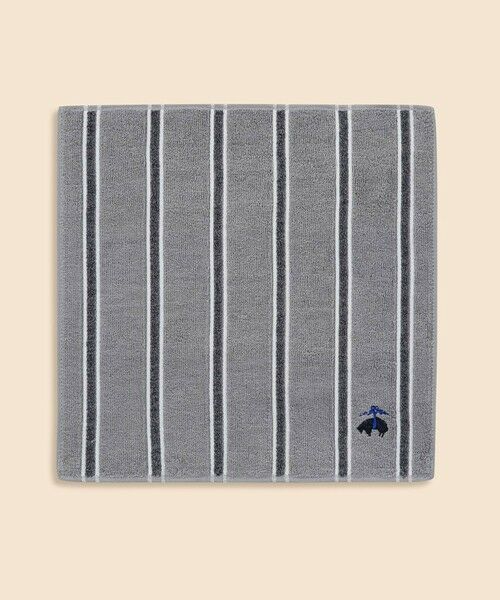 Brooks Brothers / ブルックス ブラザーズ ハンカチ | GF　スーピマコットン　タイストライプ　ミニタオル（グレー）