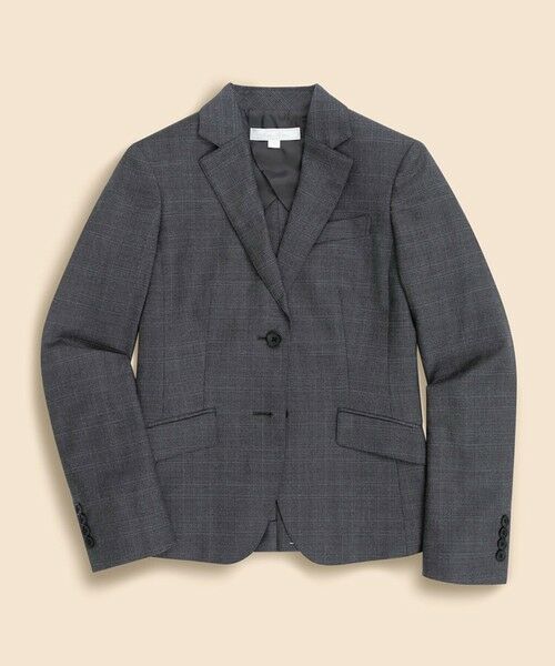 Brooks Brothers / ブルックス ブラザーズ テーラードジャケット | ウール　グレンチェック　シングル２ボタンジャケット（グレー）