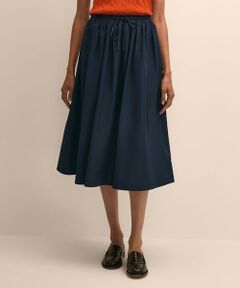 Brooks Brothers / ブルックス ブラザーズ ミニ・ひざ丈スカート | ポリエステルタフタ　ドローストリング　Aラインギャザースカート