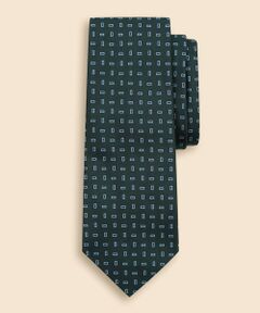 Brooks Brothers / ブルックス ブラザーズ ネクタイ | シルク　レクタングルモチーフ　ジャカードタイ