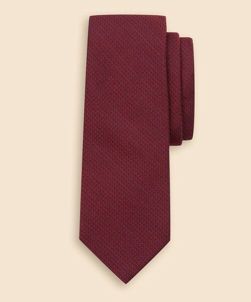 Brooks Brothers / ブルックス ブラザーズ ネクタイ | ウール／シルク　テクスチャードタイ（バーガンディー）