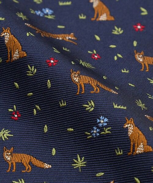 Brooks Brothers / ブルックス ブラザーズ ネクタイ | シルク　フォックス＆フラワーモチーフ　ジャカードタイ | 詳細4