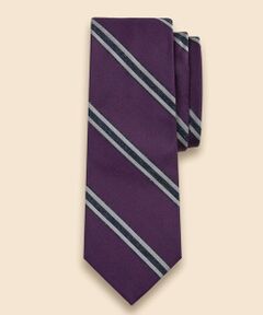 Brooks Brothers / ブルックス ブラザーズ ネクタイ | シルク／コットン　メランジ　BB#2ストライプ　レップタイ