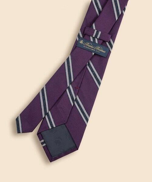 Brooks Brothers / ブルックス ブラザーズ ネクタイ | シルク／コットン　メランジ　BB#2ストライプ　レップタイ | 詳細5