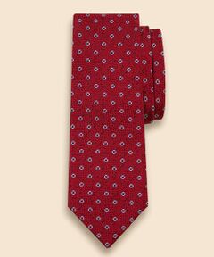 Brooks Brothers / ブルックス ブラザーズ ネクタイ | シルク　メランジ　フラワーモチーフ　ジャカードタイ