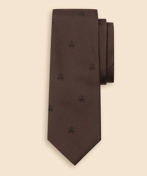 Brooks Brothers / ブルックス ブラザーズ ネクタイ | シルク　GFジャカード　レップタイ（ブラウン）