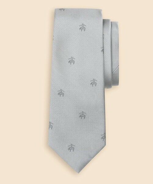 Brooks Brothers / ブルックス ブラザーズ ネクタイ | シルク　GFジャカード　レップタイ（シルバー）