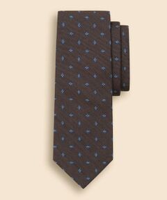 Brooks Brothers / ブルックス ブラザーズ ネクタイ | シルク　メランジ　ダイアモンドモチーフ　ジャカードタイ