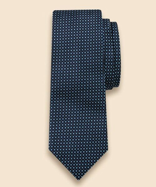 Brooks Brothers / ブルックス ブラザーズ ネクタイ | シルク　ドットオールオーバー　ジャカードタイ（ネイビー）