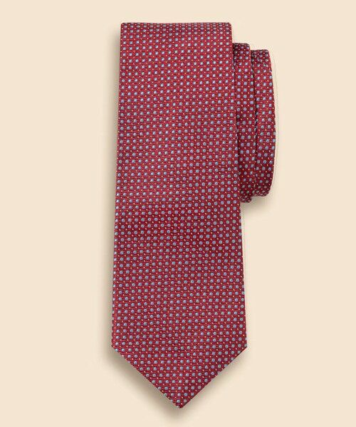 Brooks Brothers / ブルックス ブラザーズ ネクタイ | シルク　ドットオールオーバー　ジャカードタイ（レッド）