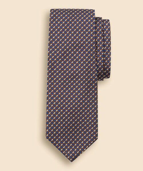 Brooks Brothers / ブルックス ブラザーズ ネクタイ | シルク　ツートンジオメトリック　ジャカードタイ（ブラウン）