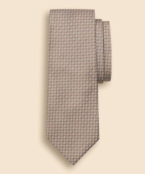 Brooks Brothers / ブルックス ブラザーズ ネクタイ | シルク　サークル／ドット　ジャカードタイ（ベージュ）
