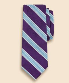 Brooks Brothers / ブルックス ブラザーズ ネクタイ | シルク／コットン　モガドール　レイルロードストライプタイ