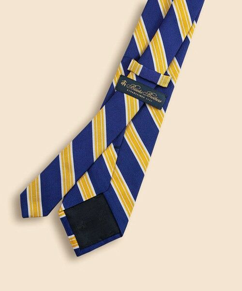 Brooks Brothers / ブルックス ブラザーズ ネクタイ | シルク／コットン　モガドール　レイルロードストライプタイ | 詳細1