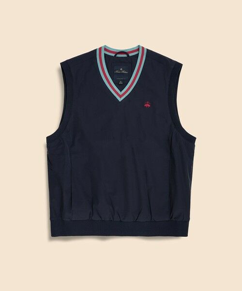 Brooks Brothers / ブルックス ブラザーズ ベスト | ◆オンラインストア限定◆ Performance Series　ストレッチナイロン　ライトウェイトフィル　GFロゴ　Vネックベスト（ネイビー）