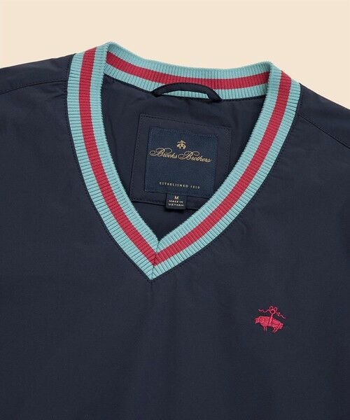 Brooks Brothers / ブルックス ブラザーズ ナイロンジャケット | ◆オンラインストア限定◆ Performance Series ストレッチナイロン ライトウェイトフィル GFロゴ Vネックプルオーバー | 詳細3