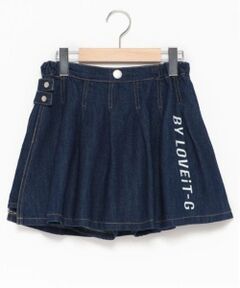 by LOVEiT / バイ ラビット ショート・ハーフ・半端丈パンツ | ラップ付き風デニムパンツ