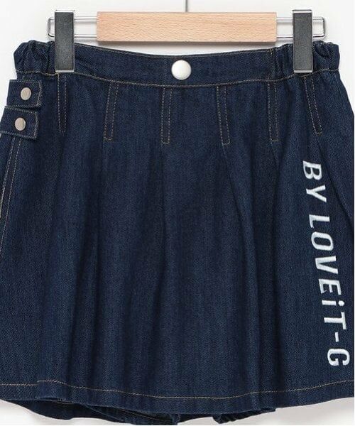 by LOVEiT / バイ ラビット ショート・ハーフ・半端丈パンツ | ラップ付き風デニムパンツ | 詳細3