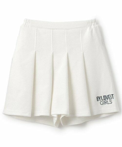 by LOVEiT / バイ ラビット ミニ・ひざ丈スカート | キルト風ジャカードスカパン（オフ ホワイト）