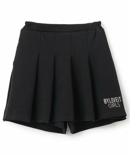 by LOVEiT / バイ ラビット ミニ・ひざ丈スカート | キルト風ジャカードスカパン（黒）