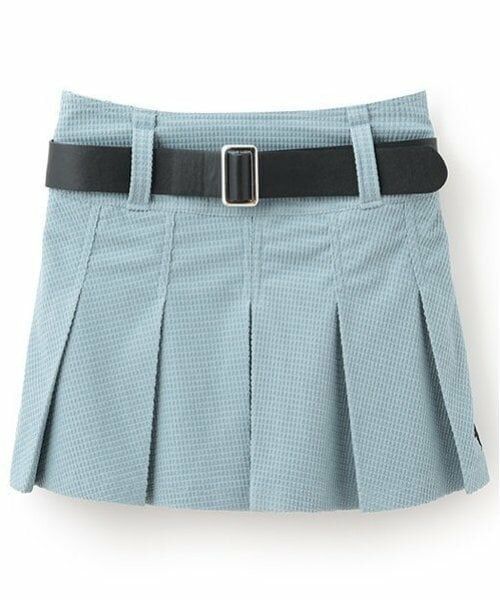 by LOVEiT / バイ ラビット ミニ・ひざ丈スカート | ベルトつきローライズミニスカ（ブルー）