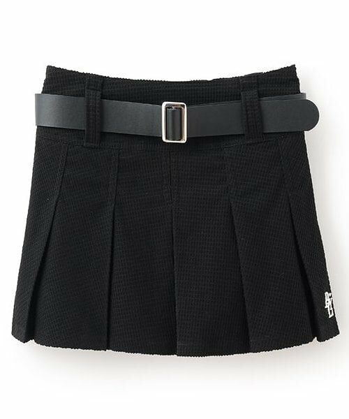 by LOVEiT / バイ ラビット ミニ・ひざ丈スカート | ベルトつきローライズミニスカ（黒）