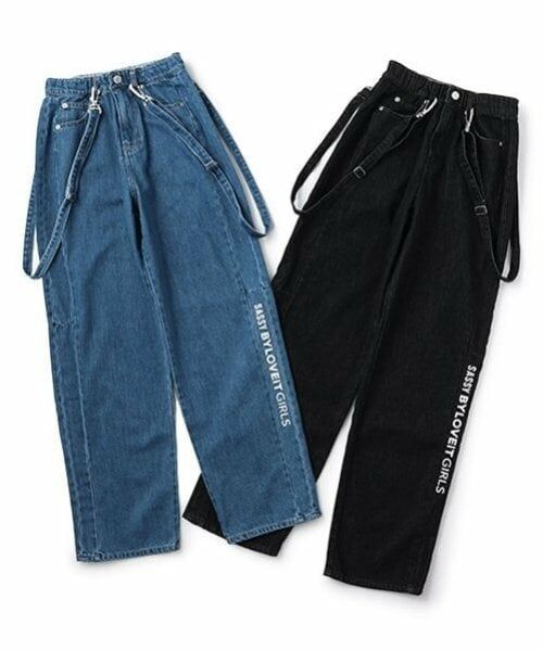 by LOVEiT / バイ ラビット その他パンツ | サスペンダーつきデニムパンツ | 詳細12
