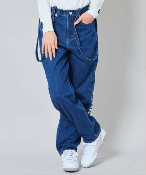 by LOVEiT / バイ ラビット その他パンツ | サスペンダーつきデニムパンツ（紺）