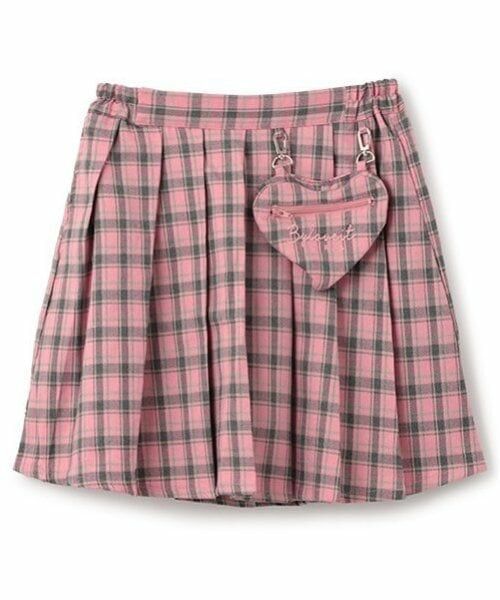 by LOVEiT / バイ ラビット ミニ・ひざ丈スカート | ハートポシェットスカート(ピンク)