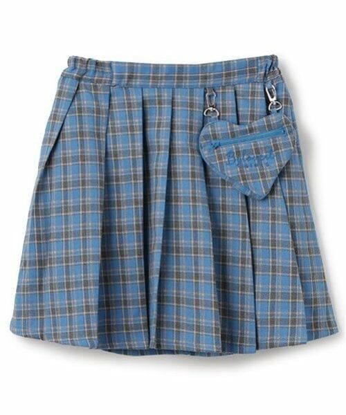 by LOVEiT / バイ ラビット ミニ・ひざ丈スカート | ハートポシェットスカート(ブルー)