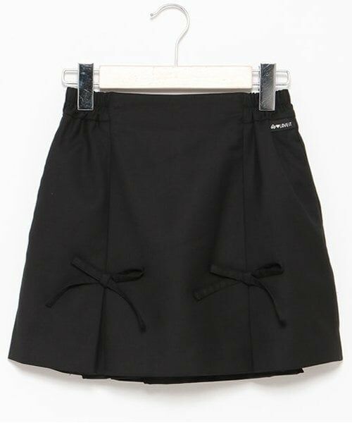 by LOVEiT / バイ ラビット ミニ・ひざ丈スカート | リボン付きスカート(黒)