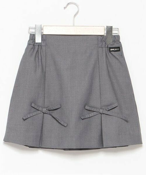 by LOVEiT / バイ ラビット ミニ・ひざ丈スカート | リボン付きスカート(グレー)