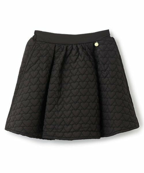 by LOVEiT / バイ ラビット ミニ・ひざ丈スカート | ハートキルトスカート(黒)