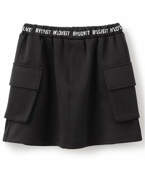 by LOVEiT / バイ ラビット ミニ・ひざ丈スカート | カーゴスカート(黒)