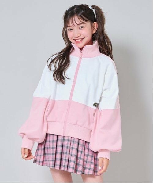 by LOVEiT / バイ ラビット カーディガン・ボレロ | 短丈トラックジャケット（ピンク）